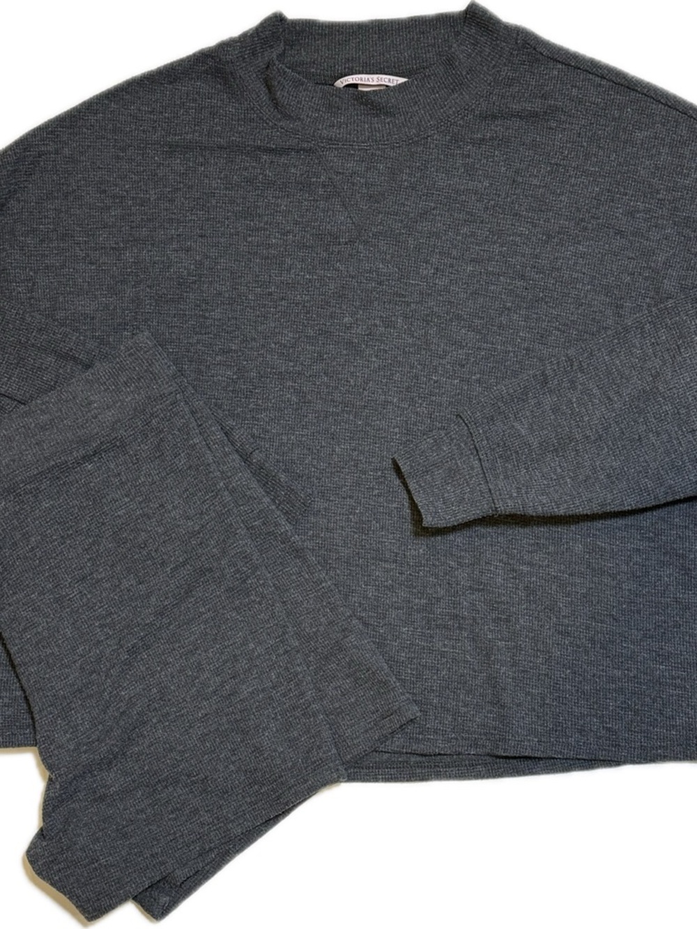 Victoria's Secret Glow Waffle Pullover Bike Short Set Size Medium - Picture 4 of 7